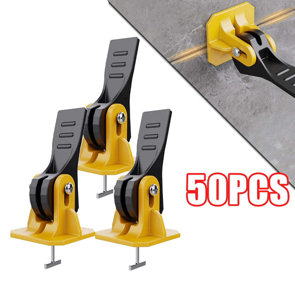 

50pcs Adjuster Tile Leveler Construction Tool 1.5mm Plastic Spacer Positioning Artifact Leveler Locator for Flooring Wall Tile