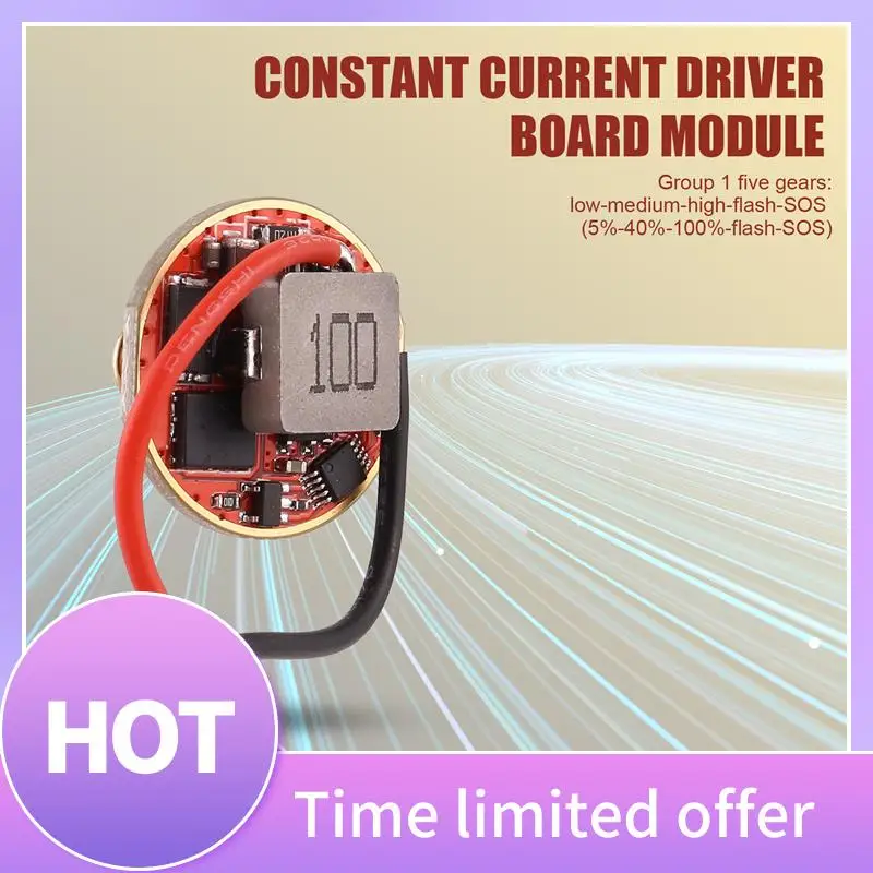 

Модуль платы драйвера ABFN XHP70, 6 В, светодиод, 5 А, плата драйвера постоянного тока, входное напряжение 22 мм, 6-12,6 В, аксессуары для фонариков