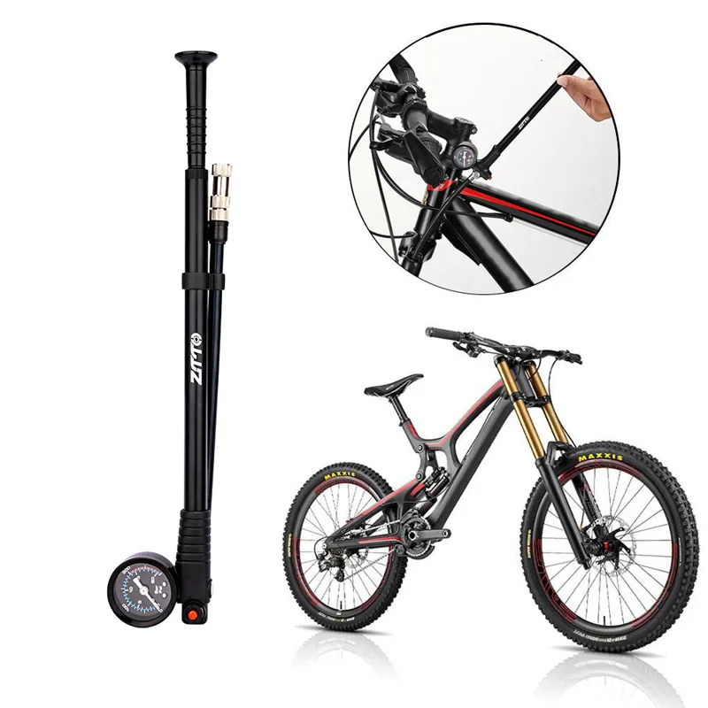 

Велосипедный портативный насос Ztto, легкий, высокого давления, 300Psi, передняя вилка, задний амортизатор, алюминиевый сплав