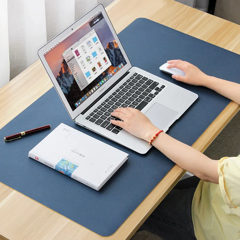 double side mouse pads pu leather mousepad xxl carpet mouse mat anti dirty mouse pad office computer laptop desk pad large hot free global shipping