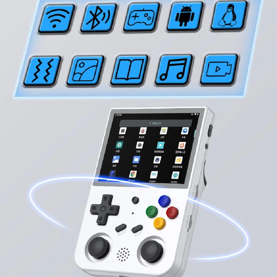 Ручной игровой плеер ANBERNIC RG353V 3,5 дюйма 640*480 с ОС Android 11 Linux, встроенный в 20 симуляторов, ретро-игра 80000 PSP