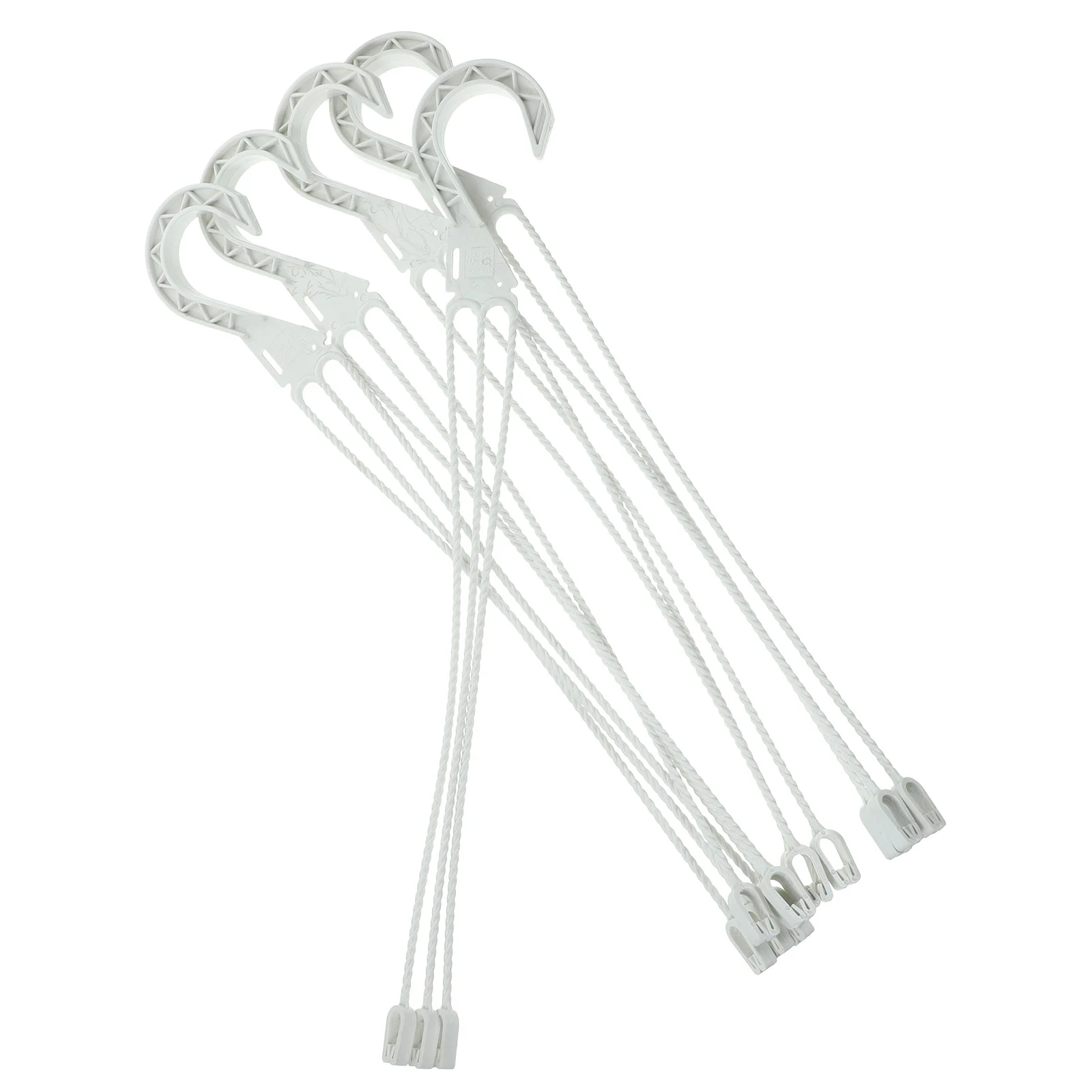 

5 Pcs Plastic Pot Hanger Planter Hooks Load Portable Sturdy Flowerpot Practical White