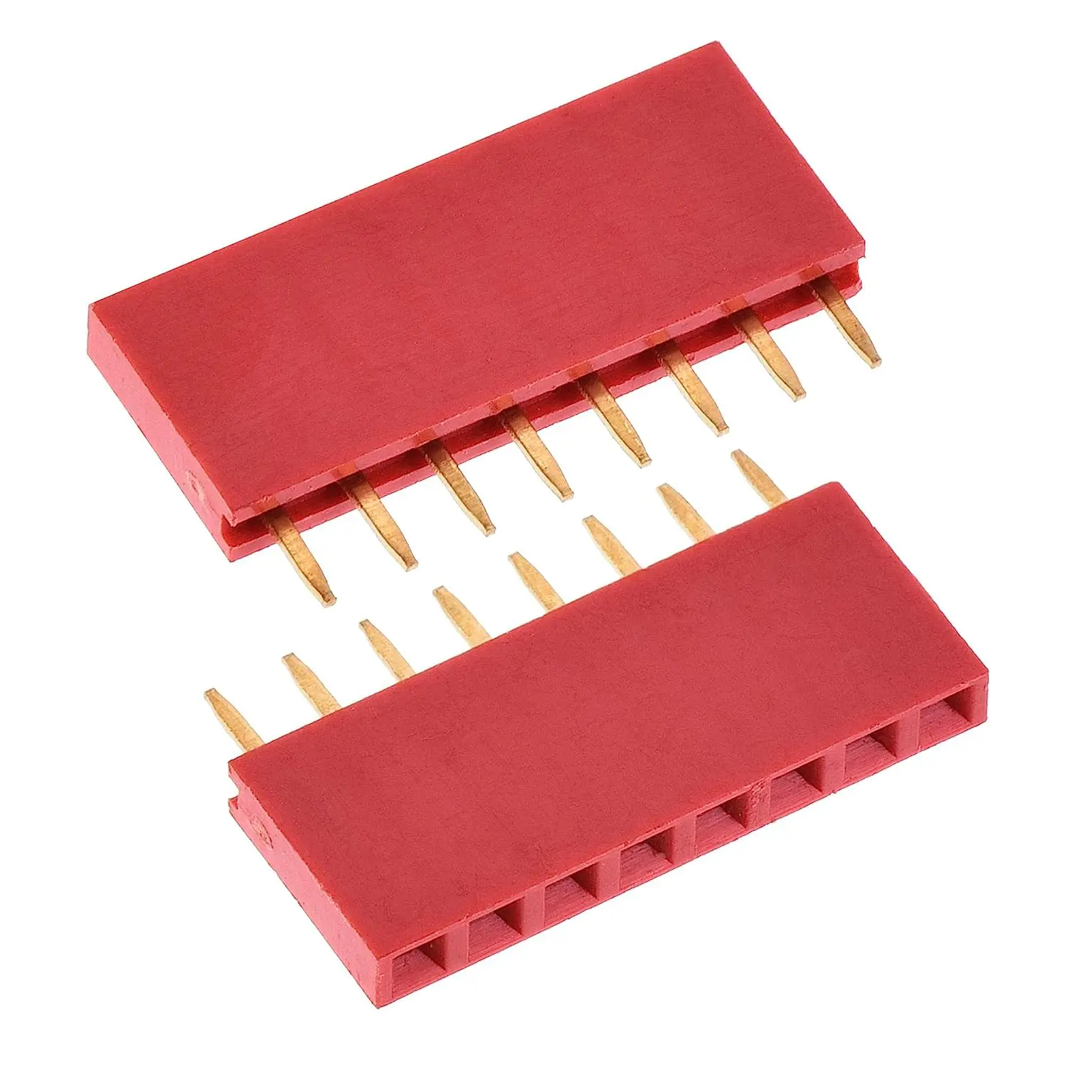 

Keszoox Straight Header Pin 8P 1 Row 2.54mm Pitch Copper Pin for Prototype Red 50pcs