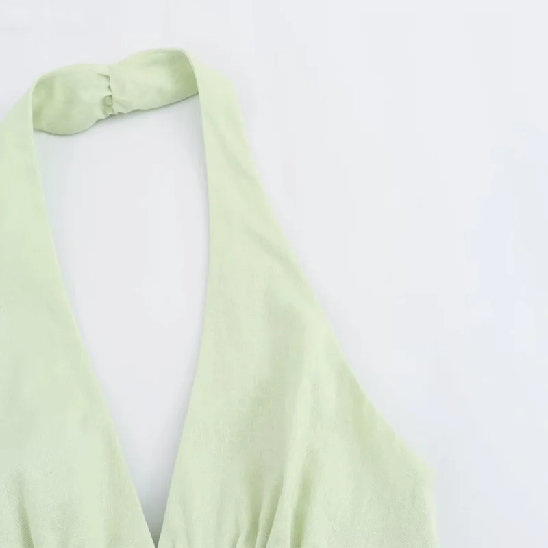 Женский модный однотонный топ Koekop с завязкой на шее винтажный женский шикарный