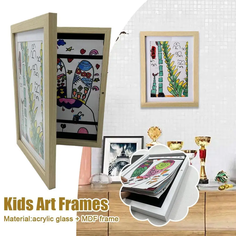

Детская художественная рама, Детские художественные фоторамки, открывающиеся спереди для рисования, картины, демонстрация картин, домашний декор