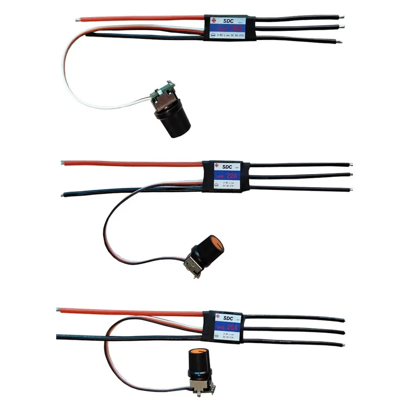 1 шт. DC 6 В-27 В 2S-6S односторонний ESC 18A/22A/25A электронный регулятор скорости