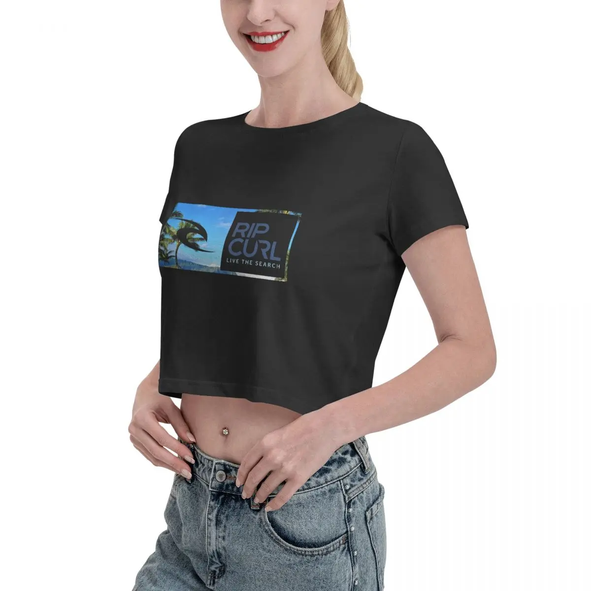 Женский укороченный топ Rip Curl гавайский Hi Watu Heritage Nwt футболка из редкого хлопка