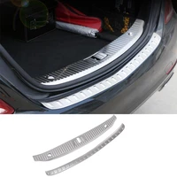 for mercedes benz s class w222 2014 2020 stainless car rear bumper protector plate decorate cover car trunk boot trim