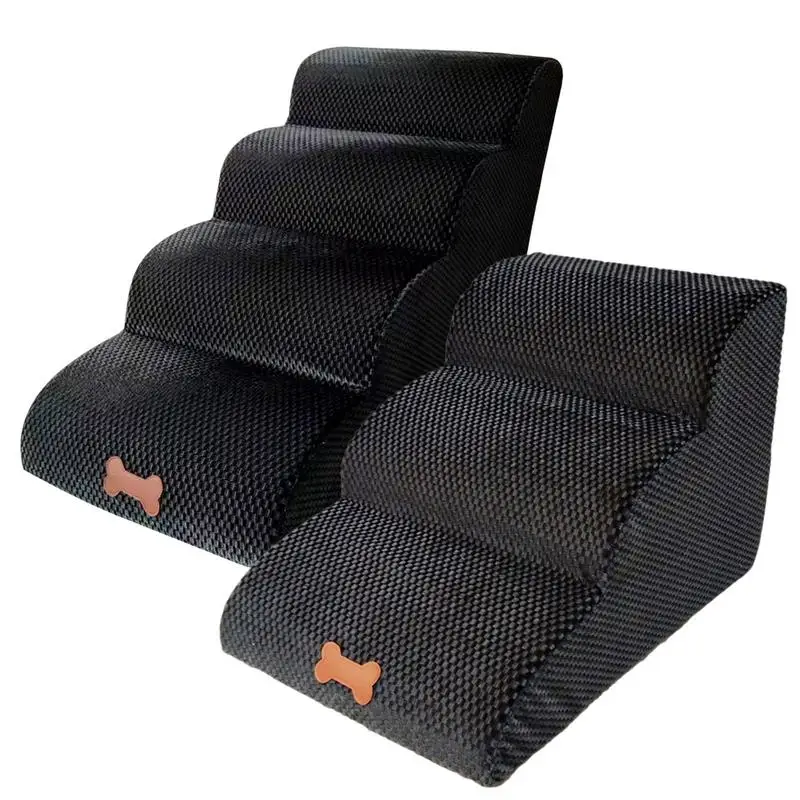 

3-Step / 4-Step Pet Stairs Washable Steps Climb Sofa Breathable Cat Steps With Plush Cover Pet Dog Ramp / Ladder For Small Dogs