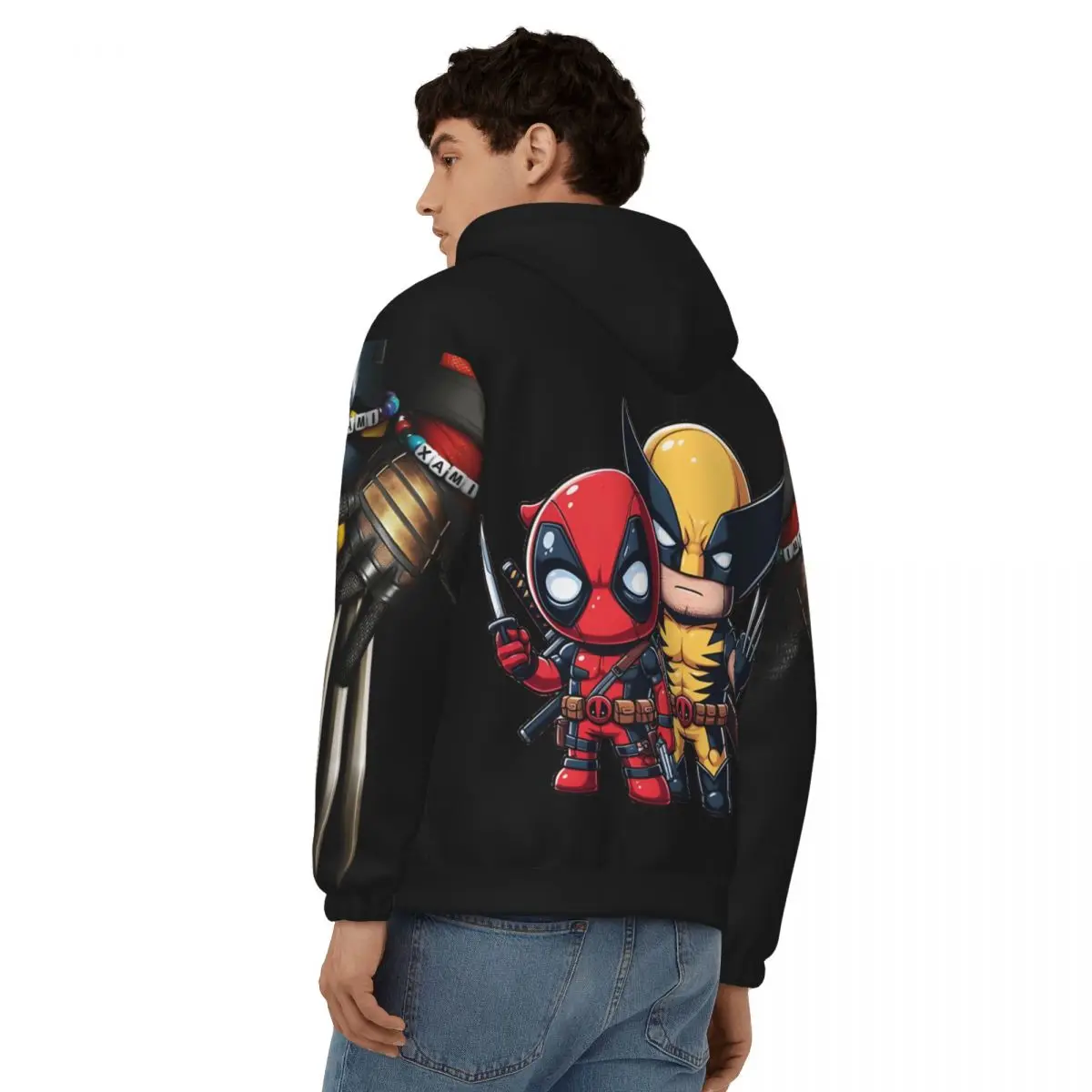 Claws &amp Chimich basa Компания The Unlikely Bffs Наклейка Мужская толстовка Disney Marvel Deadpool Wolverine Film