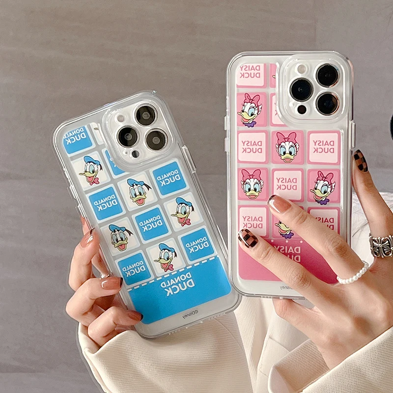

Disney Donald Duck Daisy Duck Phone Case for iPhone 11 12 13 mini pro XS MAX 8 7 Plus X XR Cover