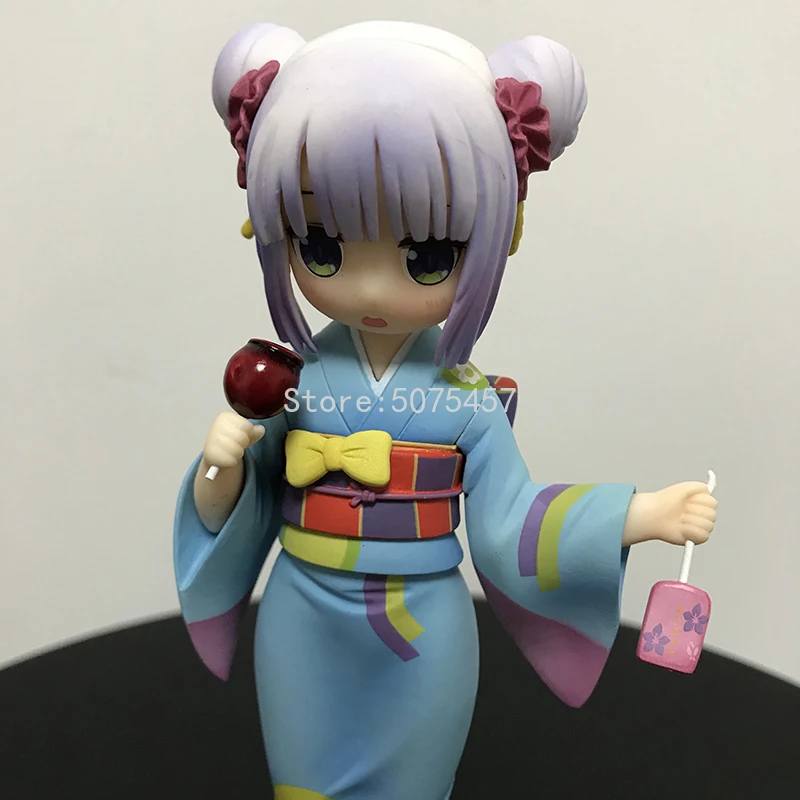 18cm Miss Kobayashi's Dragon Maid Anime Figure Kanna Kamui Action Kimono Version Figurine Collectible Model Toys - купить по