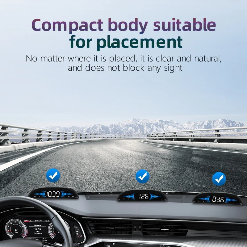 G2 Автомобильный HUD Проекционный дисплей высокой четкости Направляющая скорости