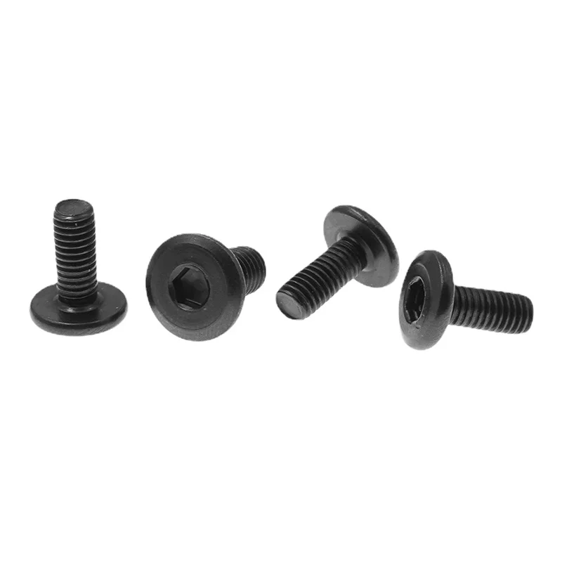 100/30/50pcs M5 M8 Hexagon Socket Large Flat Round Head Beveled Screw Allen Cap Screw Bolt M6 L=16-30mm 25mm Furniture Screws
