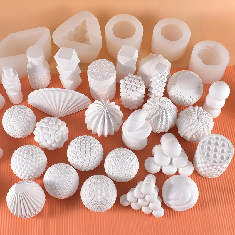 

Various Geometric Shapes Candle Silicone Mold for Handmade Desktop Decoration Gypsum Resin Aromatherapy Candle Silicone Mould