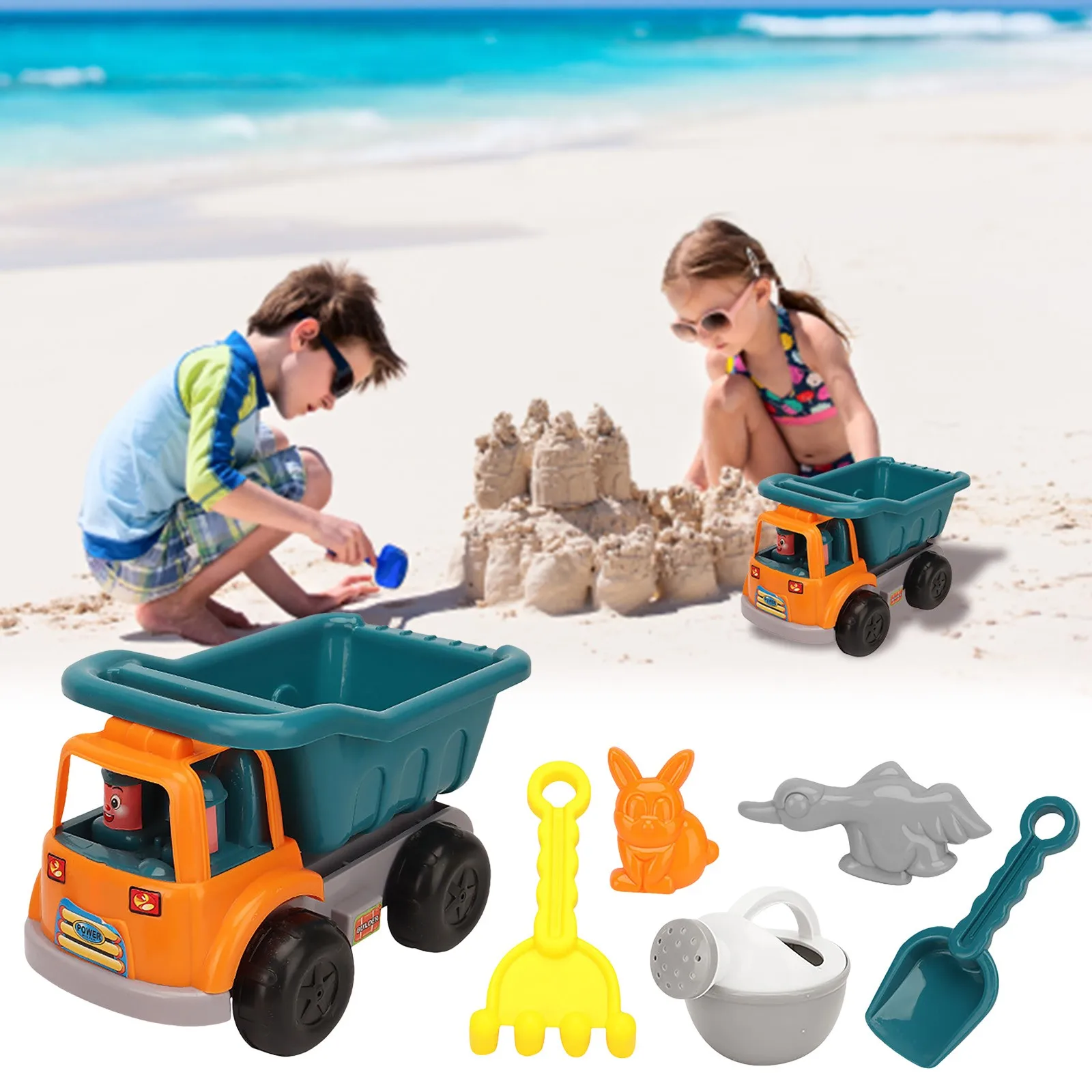 Мягкие силиконовые пляжные игрушки для детей набор песочницы ковш морского