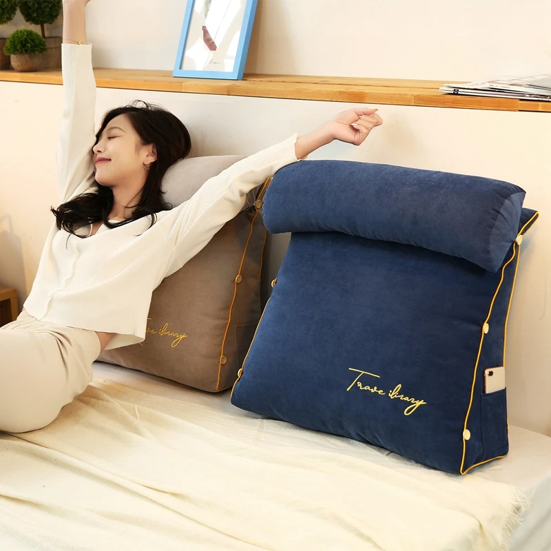 Треугольная подушка для чтения поддерживающая дивана мягкая поясная спинки | Подушки для сна -1005003668501590