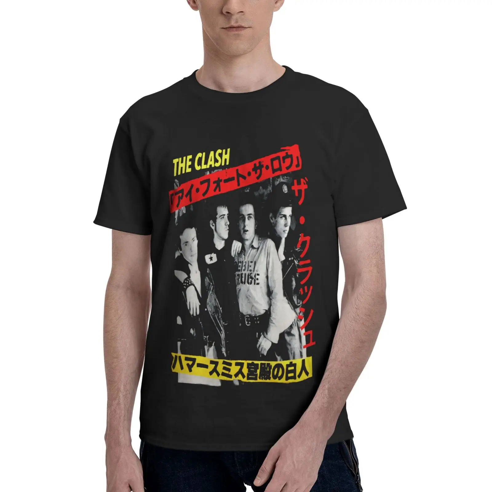 

The Clash Live In Japan Kanji Men T-Shirt Oversize T-Shirt Anime Clothes T-Shirt Men T-Shirt Tee Shirt Men Men Clothing Grunge