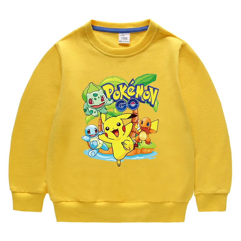 Детская толстовка Takara Tomy Pokemon Pikachu пуловер пальто для маленьких мальчиков и