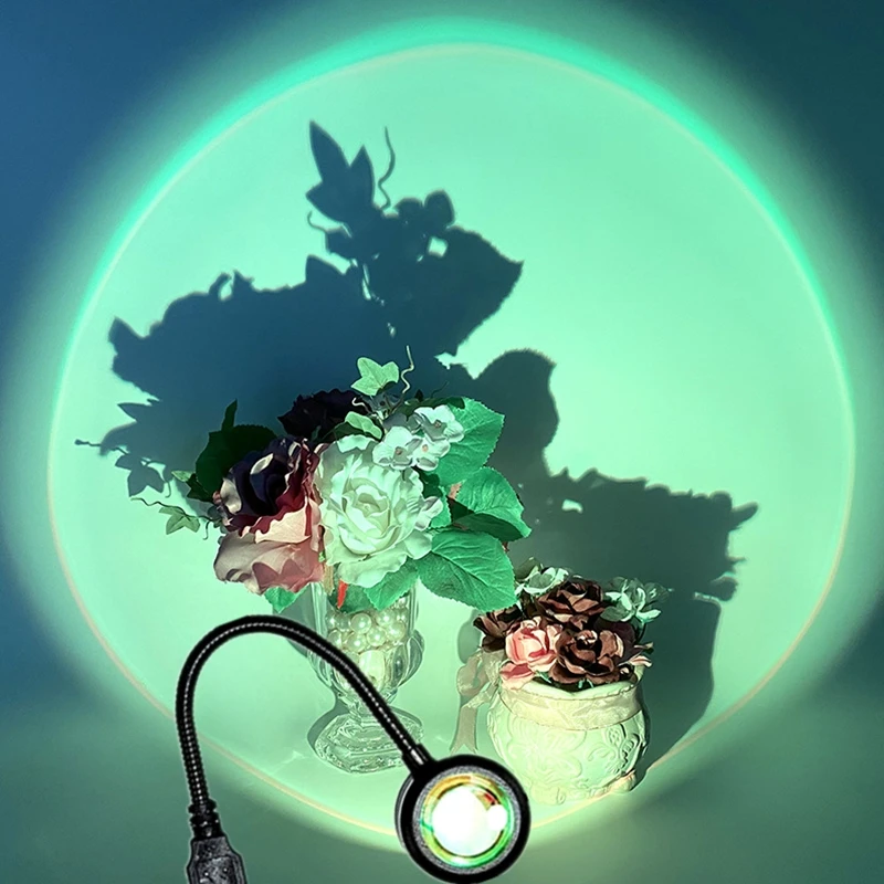 

5V USB LED Sunset Lamp Rainbow Neon Night Light Projector Photography Wall Atmosphere Lighting for Bedroom Home Room Decoration