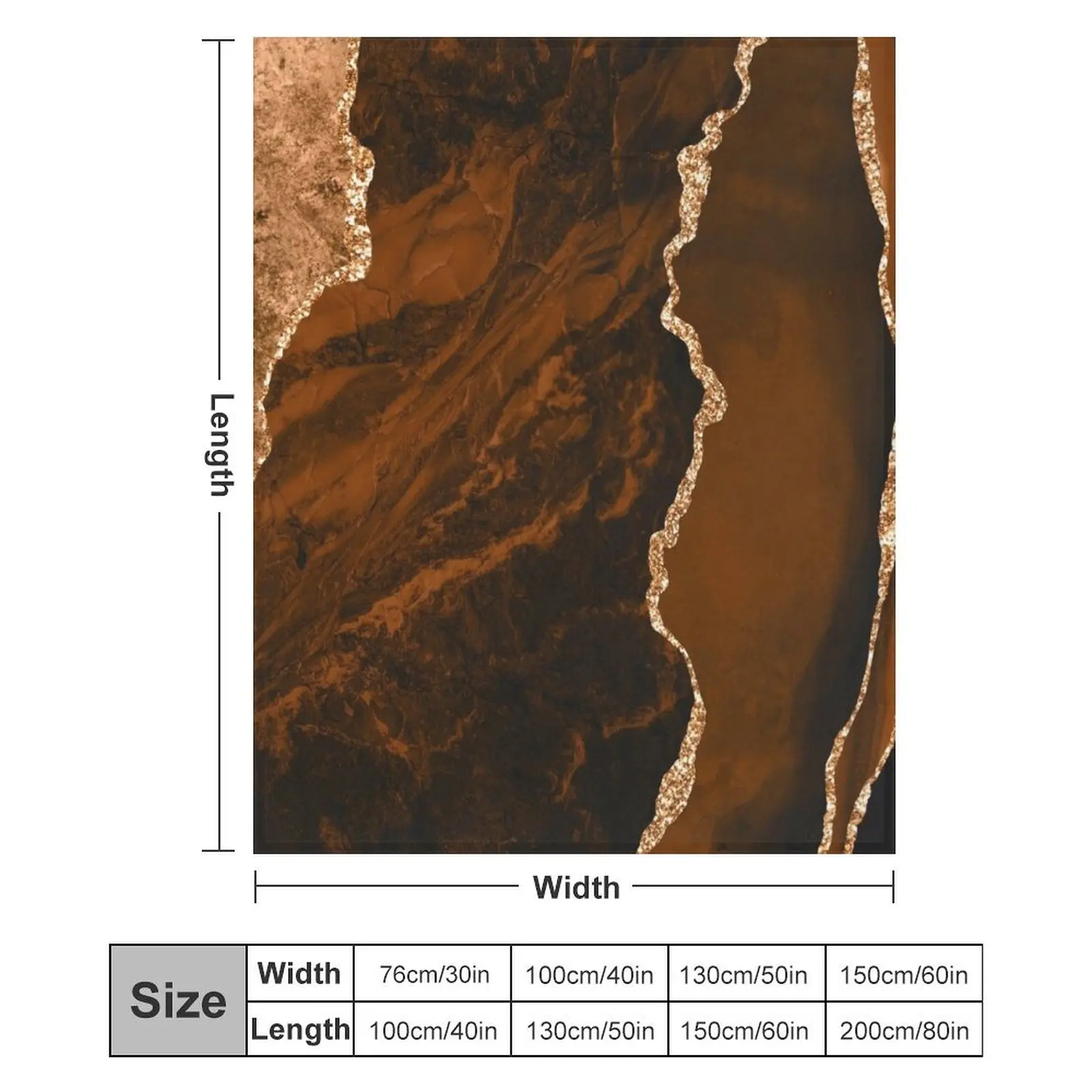 Абстрактное шоколадно-коричневое и золотое современное жеодное агатовое