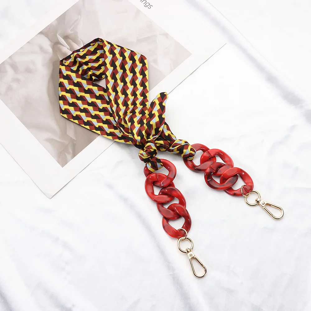 

New Style Multi-Function Silk Ribbon Glasses Chain Acrylic Resin Neck Strap Neckband Women Eyeglass Lanyard Eyewear Accessories