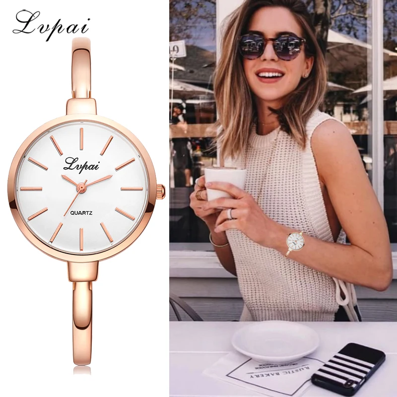 

Lvpai Rose Gold Women Bracelet Watches Fashion Luxury Quartz-Watches Brand Ladies Casual Dress Sport Watch Clock Dropshiping