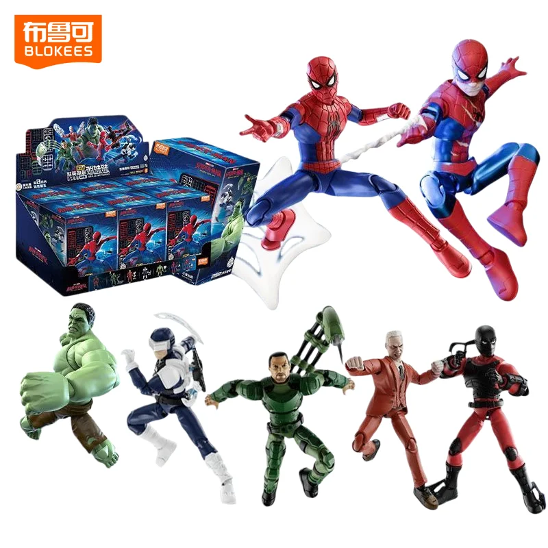 Фото Новая коллекционная фигурка Blokees Spider-Man: Чемпионы дня, Lite Edition, в закрытой упаковке, Халк, Скорпион, подвижная модель, игрушка-конструктор №1