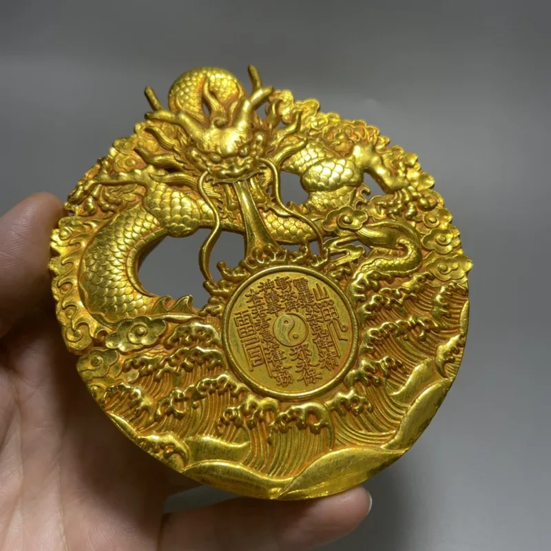 Античная подвесная тарелка Bagua из металла