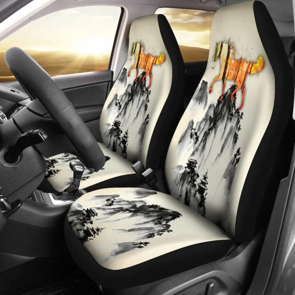 

Great Horse Mountain Car Seat Covers Pack of 2 Universal Front Seat Protective Cover