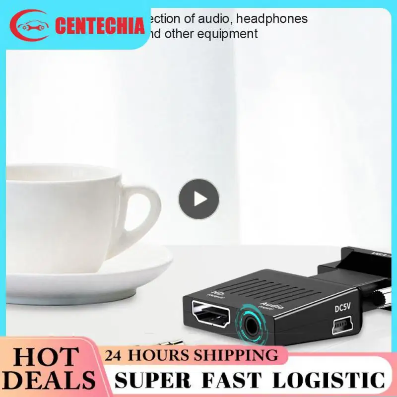 

Portable With Audio Hd 1080p Vga To HDMI-compatible Converter 1080p HDMI-compatible Female To Vga Male Converter Ultra-small