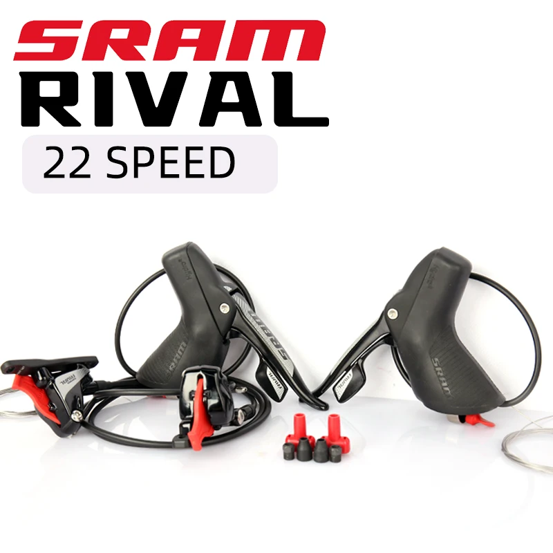 

SRAM RIVAL 22 2X1 1-скоростной переключатель передач для дорожного велосипеда, гидравлический диск Тормозные переключатели рычаг с двойным краном и переключателем 900/1600 мм