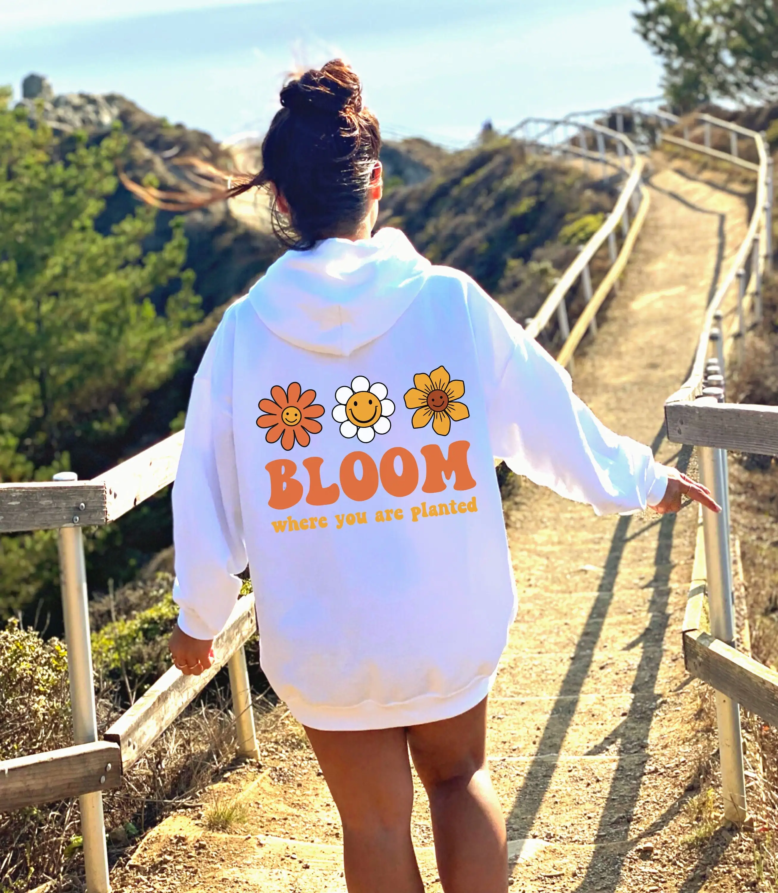 

Bloom where you are planted flowers graphic women fashion funny grunge tumblr hipster vintage hoodies hood quote pullovers tops