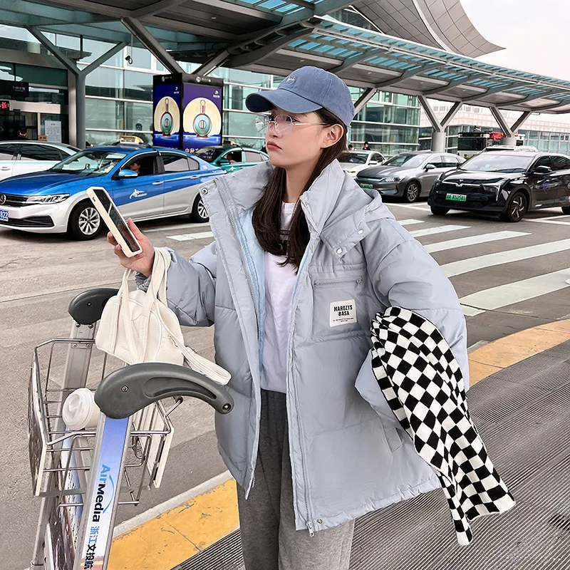 2022 New Winter Women Oversized Parkas Jackets Casual Thick Warm Hooded Pattern Coat Female Winter Outwear Sports Jacket parkas
