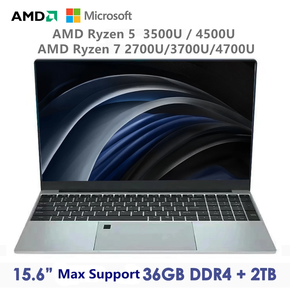 Performance Laptop Computer 5G Wifi AMD Ryzen 5 3500U 4500U Ryzen 7 2700U 3700U 4700U Windows10 11 Pro Gaming IPS Laptop