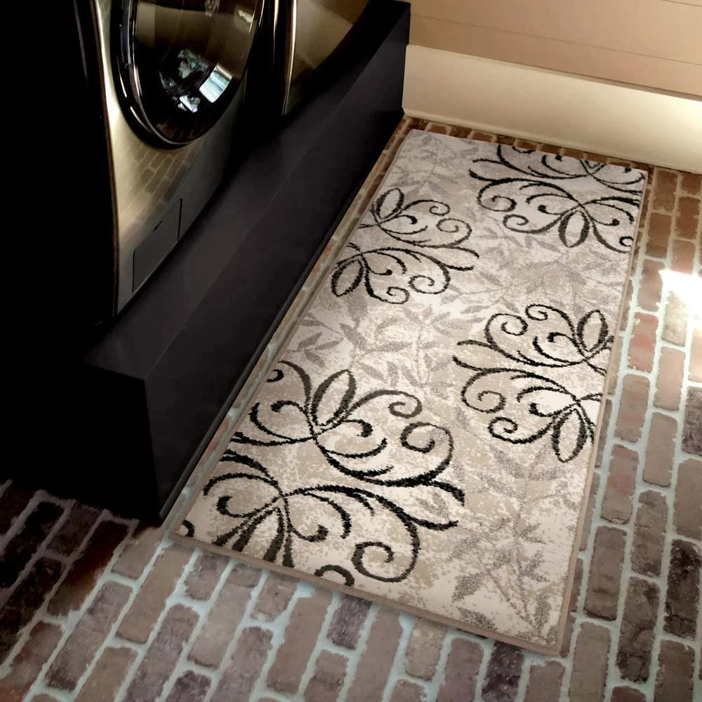 

Fleur Indoor Runner, Beige, 23 Bridal shower party decoration Table cover Camino de mesa Black table runners Caminos de mesa Che