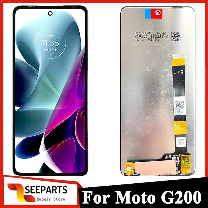 

6.8" Original For Motorola Moto G200 5G LCD Display Touch Screen Digitizer Assembly Replacement For Moto G200 Screen With Tools