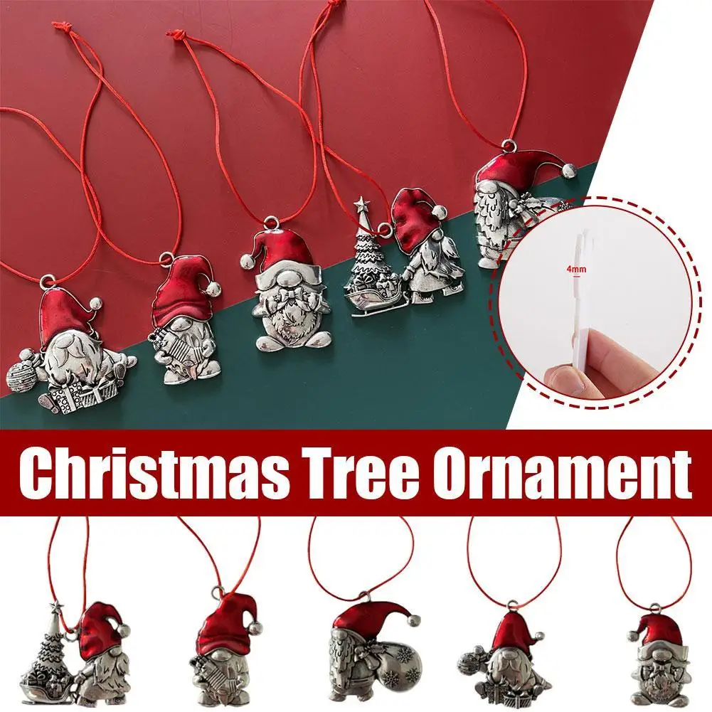 1pcs Santa Claus Pendant 2D Christmas Tree Decoration Holiday Gifts Yule  Household Items Snowman Decoration