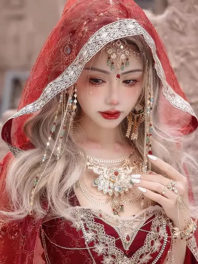 Танцевальное платье дорожный костюм красное принцессы древнего города юбка в