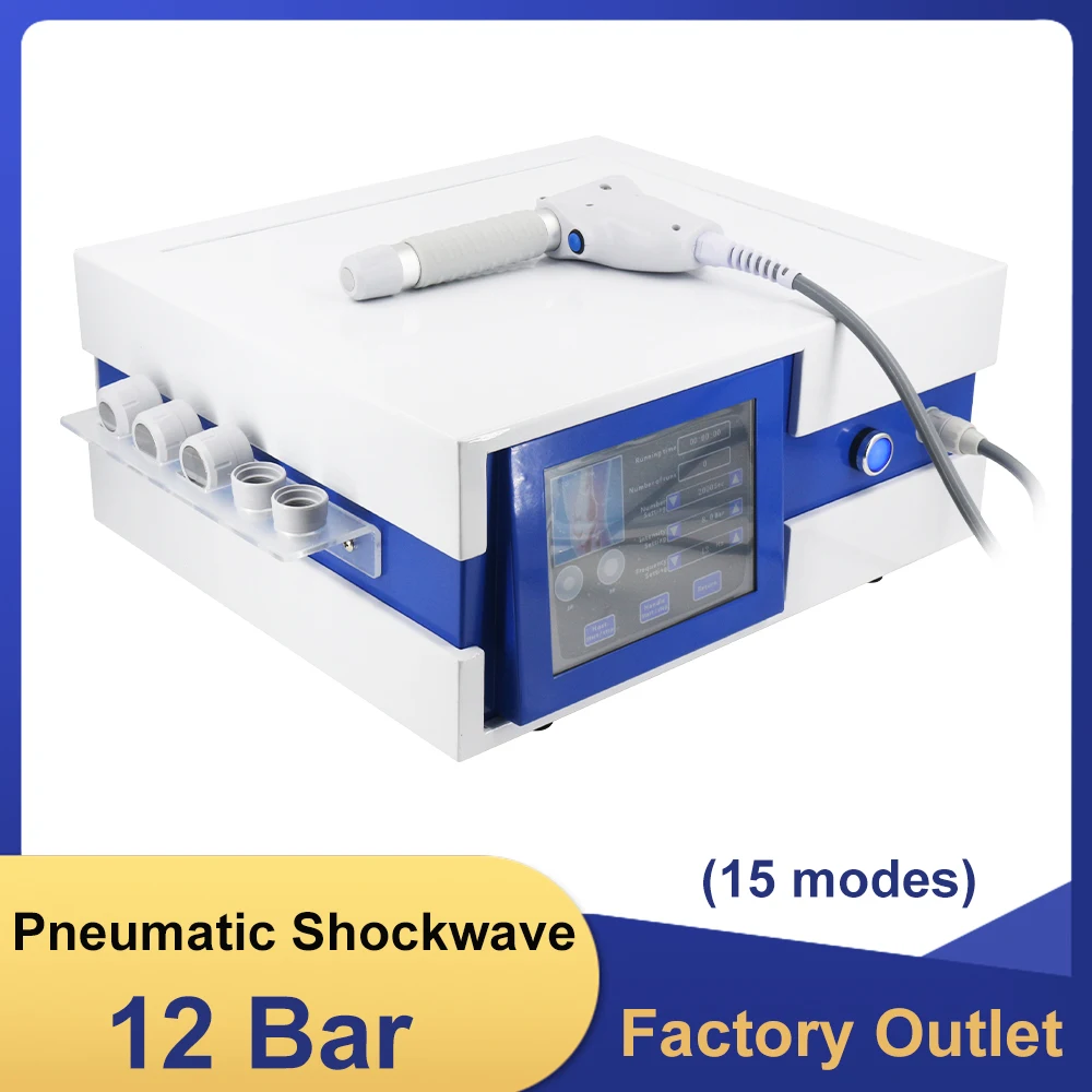 

New Shock Wave Physiotherapy Equipment for Reduce Cellulite ED Treatment 12Bar Pneumatic Shockwave Therapy Machine Body Massage