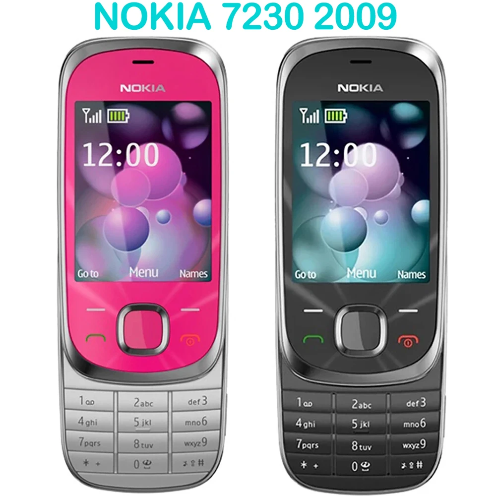 Фото Nokia 7230 3G Slide, бывший в употреблении телефон, 3.15 МП камера, 2.4-дюймовый экран, 860 мАч батарея, WCDMA, видеозвонки, FM-радио, 3.5 мм разъем для наушников, физическая клавиатура, GSM, разблокированный телефон Nokia. №1