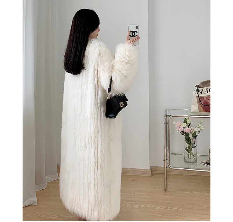 2022 Winter Long Fur Coat Women Imitation Fox Hair Korean Version of The New Faux Fur Coat Fox Fur Long Jackets