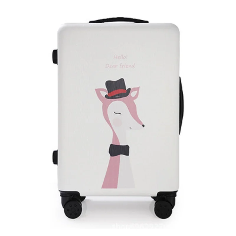 Cute Designer Luggage Trolley Case Cartoon Small Clear Universal Wheel Waterproof New Travel Boarding Password Box