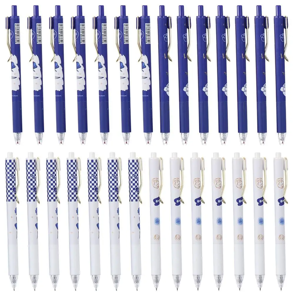 

Пластиковая гелевая ручка, оригинальная, 0,5 мм, металлическая, голубая, нейтральная ручка для офиса, 28 шт.