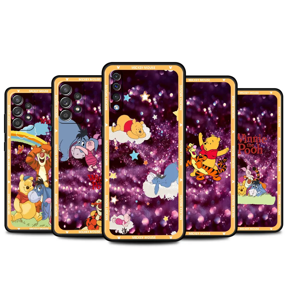 

Winnie The Pooh Disney Case For Samsung Galaxy A50 A73 A53 A33 A13 5G A04 A03 A01 A70 A20 Black Phone Cover Soft Capa