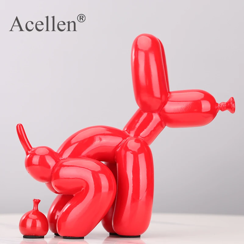 animals figurine resin cute squat poop balloon dog shape statue art sculpture figurine craftwork tabletop home decor accessories free global shipping