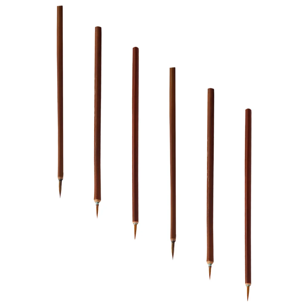 

6pcs Artist Paint Brushes Fine Painting Brush Oil Painting Brush for Line Drawing