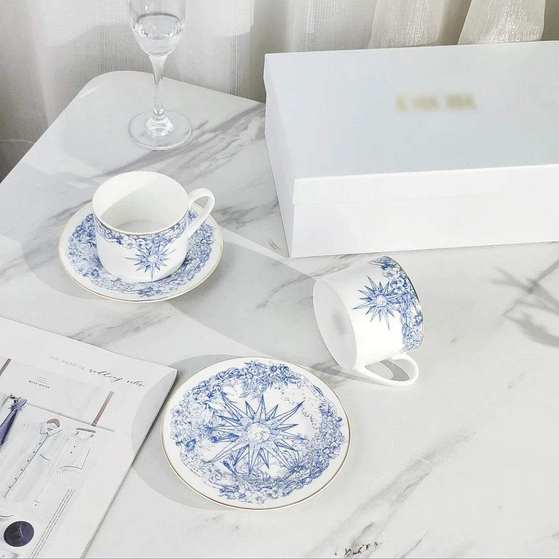 Аутентичная серия фирмы Glücksstern Knochen porсетанская кофта europäische leichte Luxus High-End-Buro