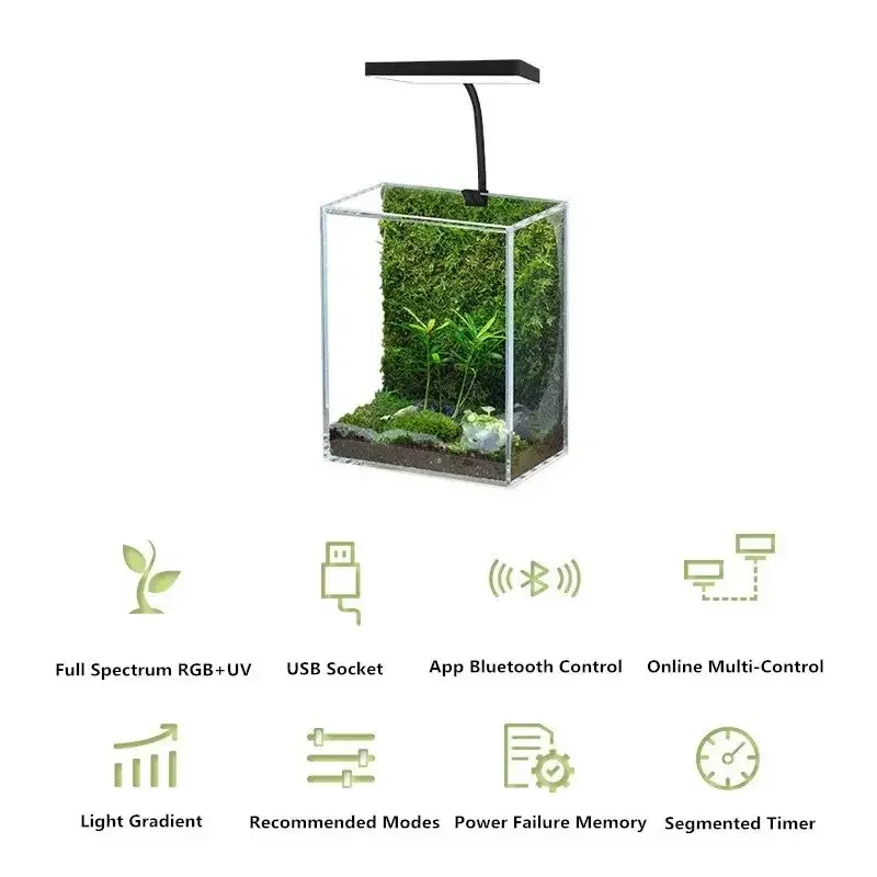 WEEK AQUA Mini 9 Pro USB Nano Аквариумный светильник для выращивания растений Полный спектр