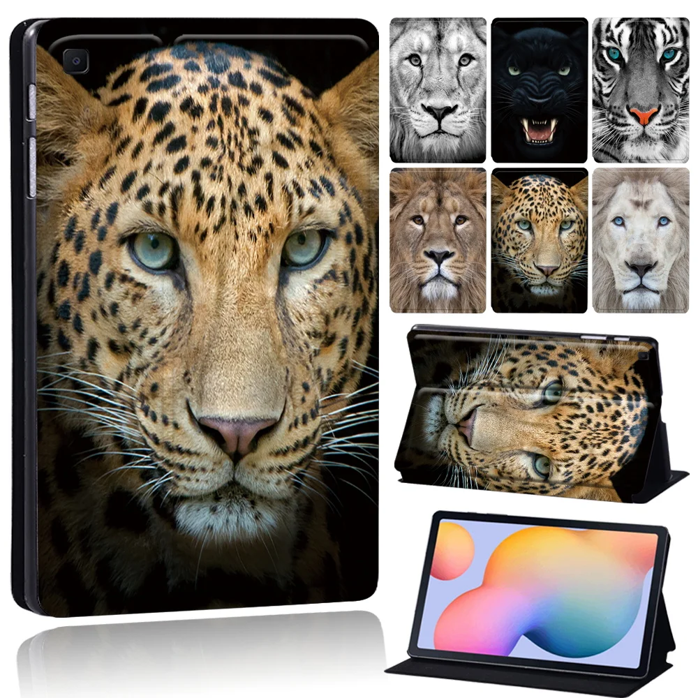 

Cover for Samsung Galaxy Tab S4/Tab S5e T720/Tab S6 T860/Tab S6 Lite 10.4"/Tab S7 T870 Beast Print Tablet Case Stand Hard Funda